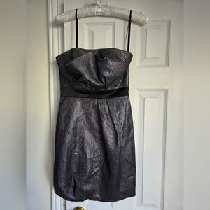 Max & Cleo Shimmering Black Strapless Dress